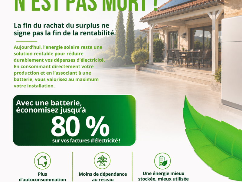 Stockez votre énergie, utilisez-la quand vous en avez besoin !